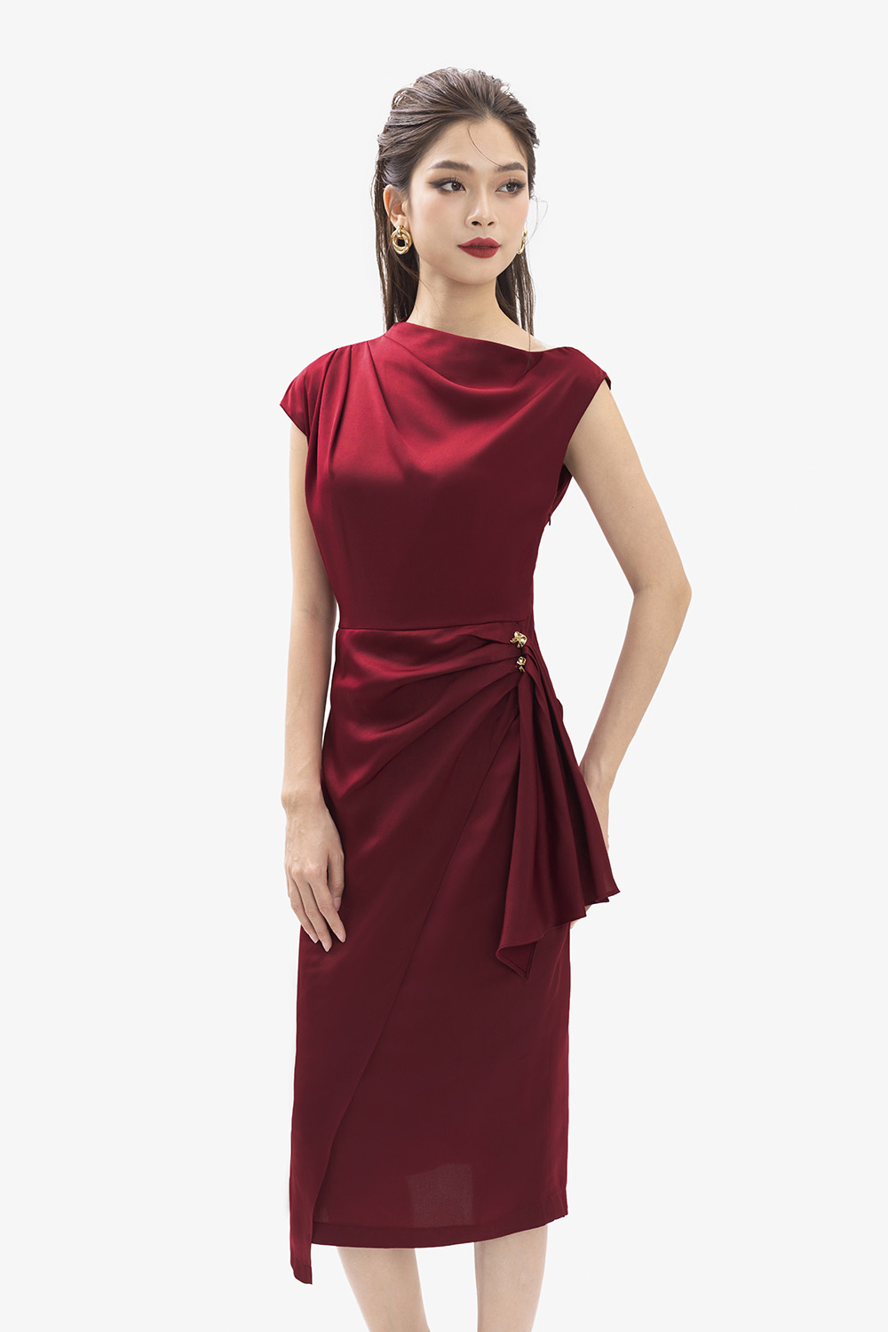 Đầm đỏ dự tiệc sang chảnh-Hàng cao cấp loại 1-váy đỏ mặc tết,đi chơi noel  siêu xinh | Shopee Việt Nam