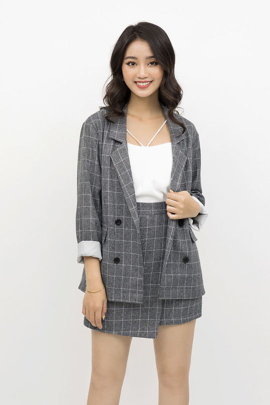 Áo khoác blazer caro AK09-36