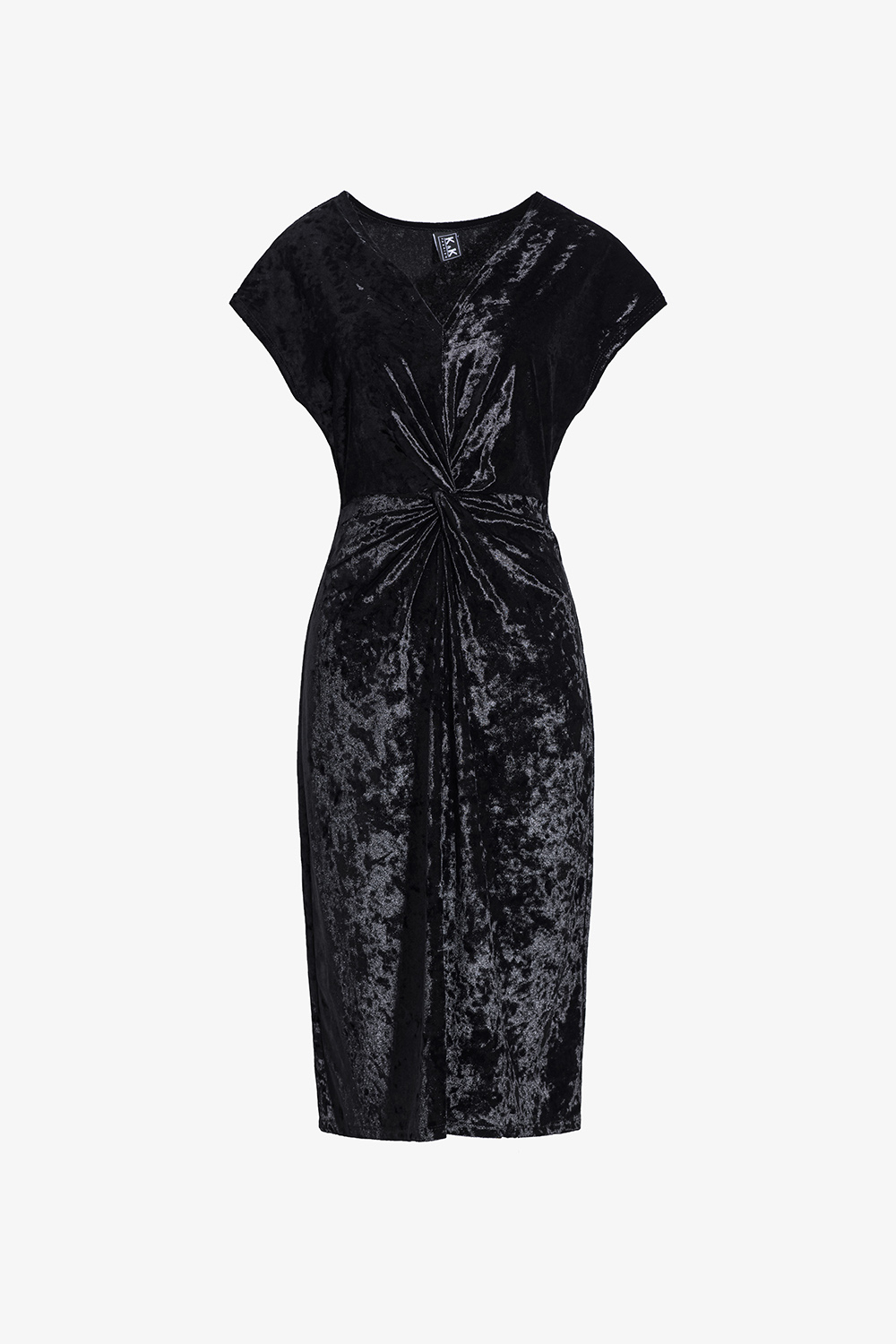 Đầm đen dự tiệc cổ V nhấn eo