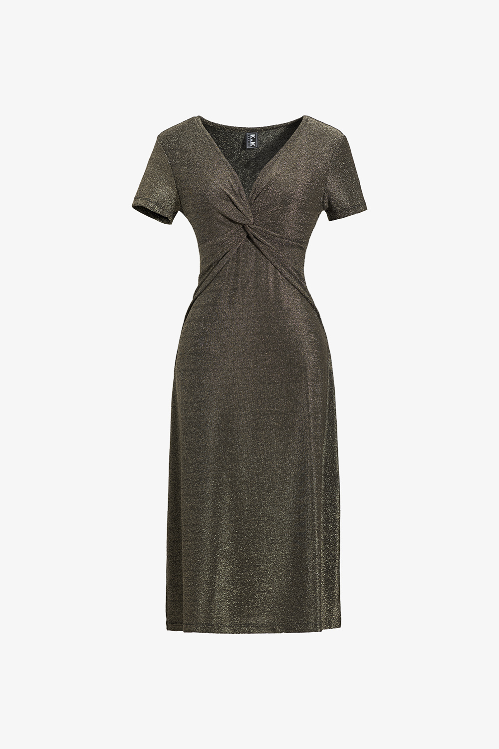 Đầm thun sequin đi tiệc cổ tim xoắn ngực