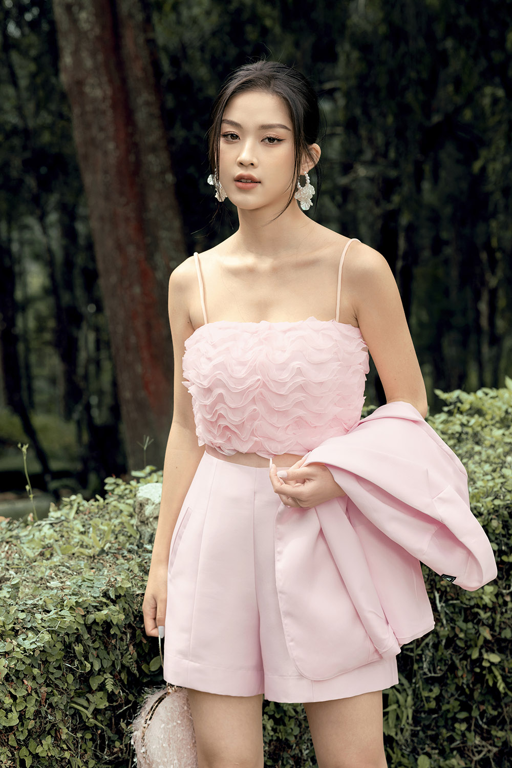 Quần short nữ tafta fine màu hồng