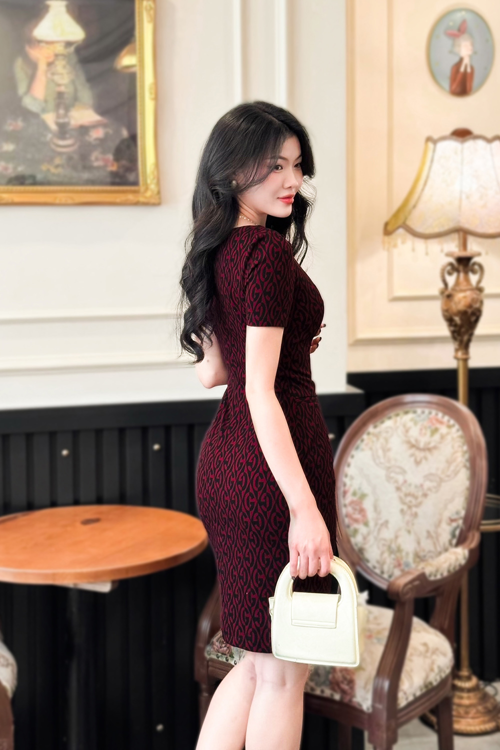 Đầm thun công sở dáng ôm body