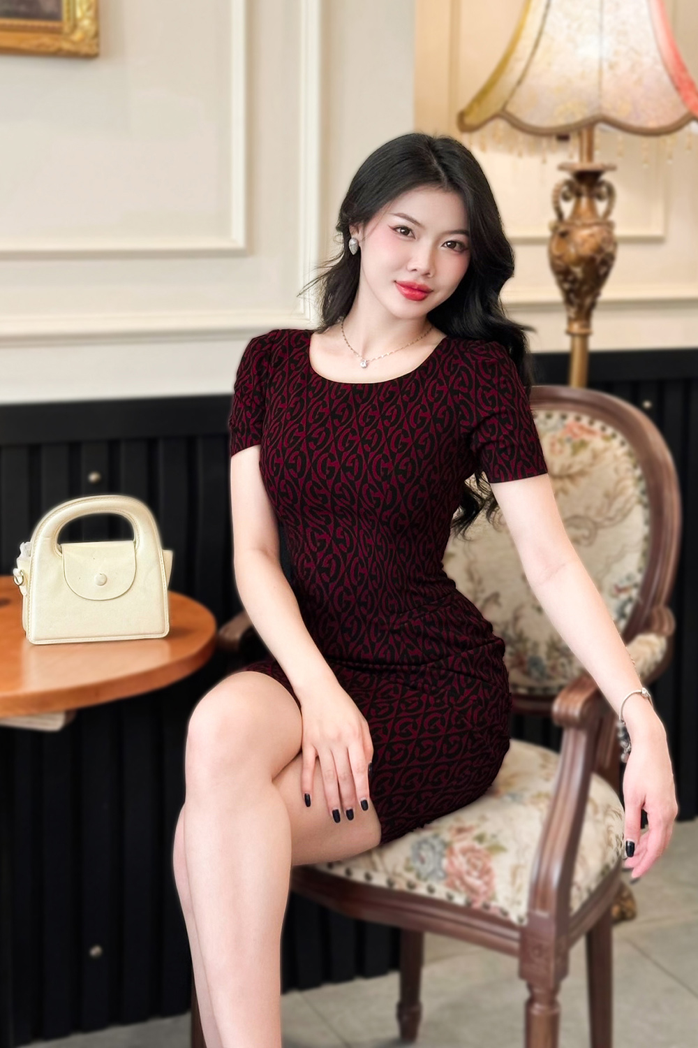 Đầm thun công sở dáng ôm body