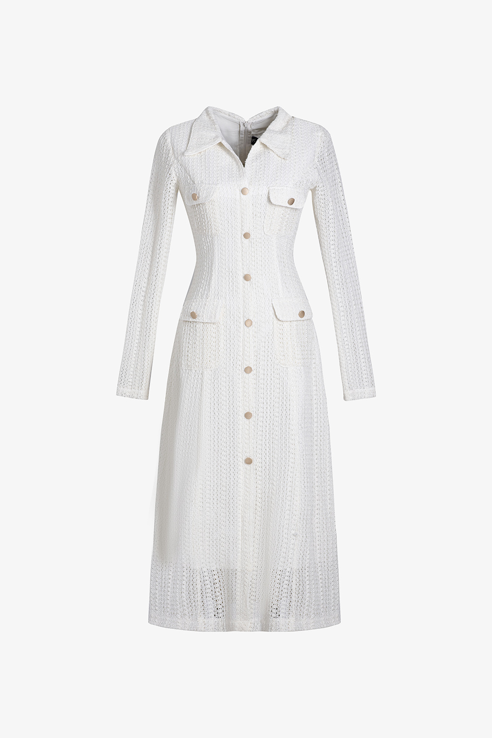 Đầm ren thun trắng dự tiệc dáng dài chữ a