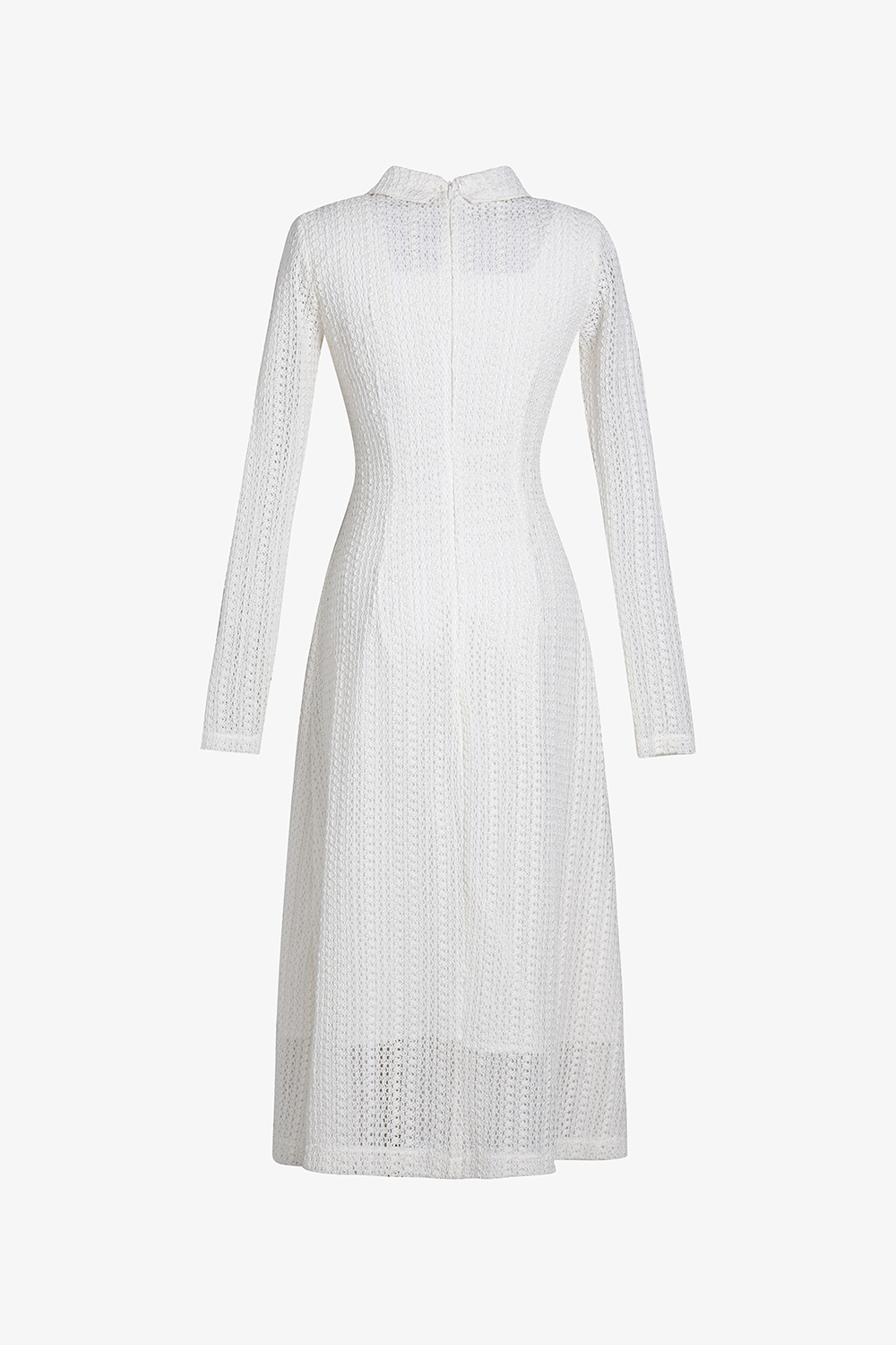 Đầm ren thun trắng dự tiệc dáng dài chữ a