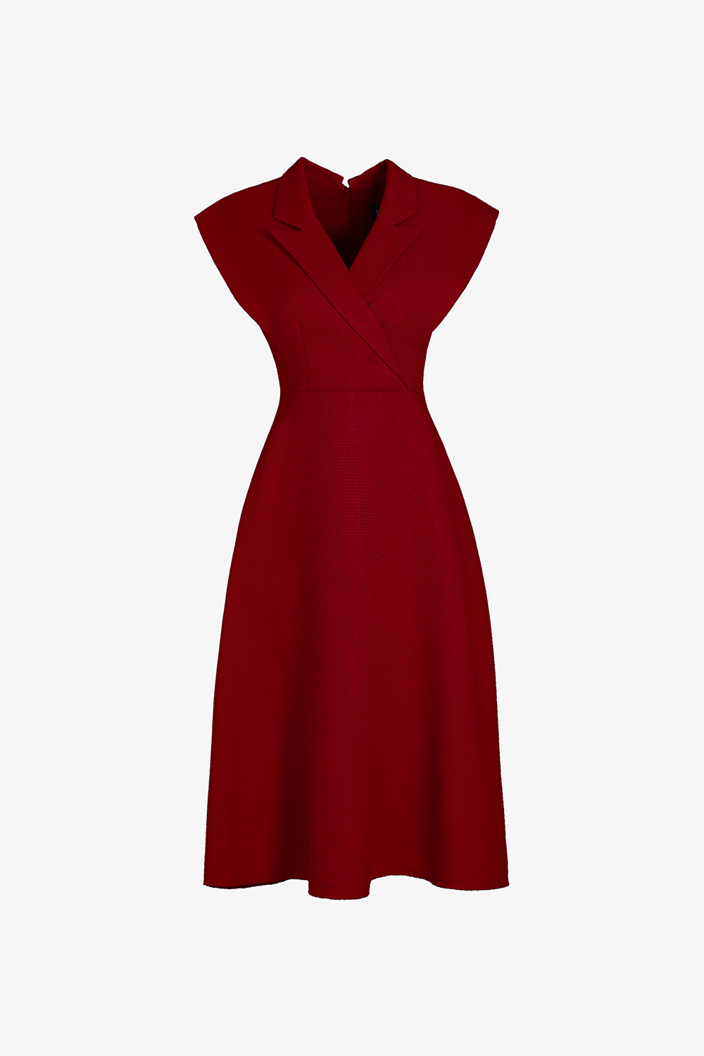 Đầm đỏ dự tiệc dáng xòe phối nơ vai KK165-33 | Thời trang công sở K&K  Fashion