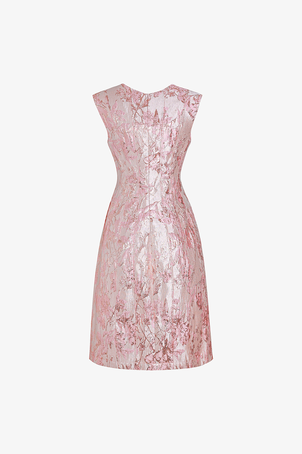 Đầm tafta dự tiệc dáng chữ A màu hồng