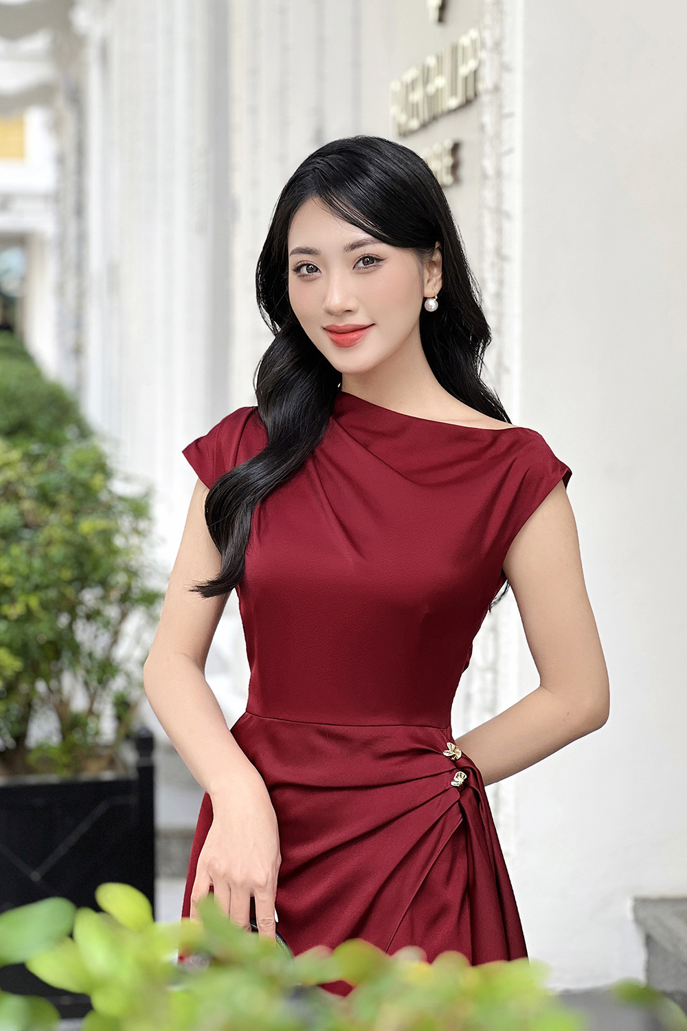 Váy Lụa Dự Tiệc Cổ Thuyền 2 Dây Sang Chảnh Cao Cấp - Đầm Lụa Hai Dây Dáng  Dài | Shopee Việt Nam