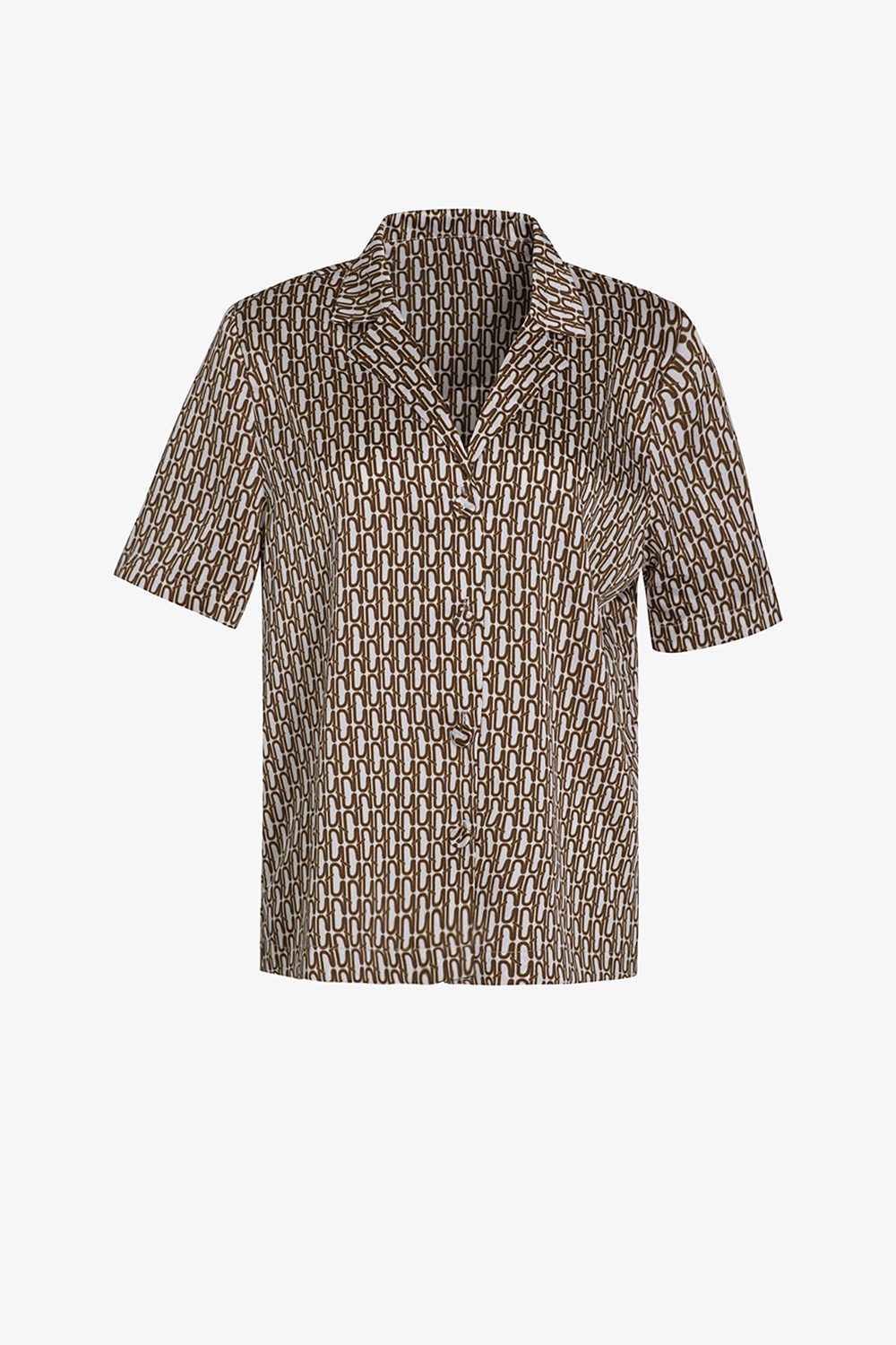 Áo sơ mi nữ họa tiết cổ đan tông