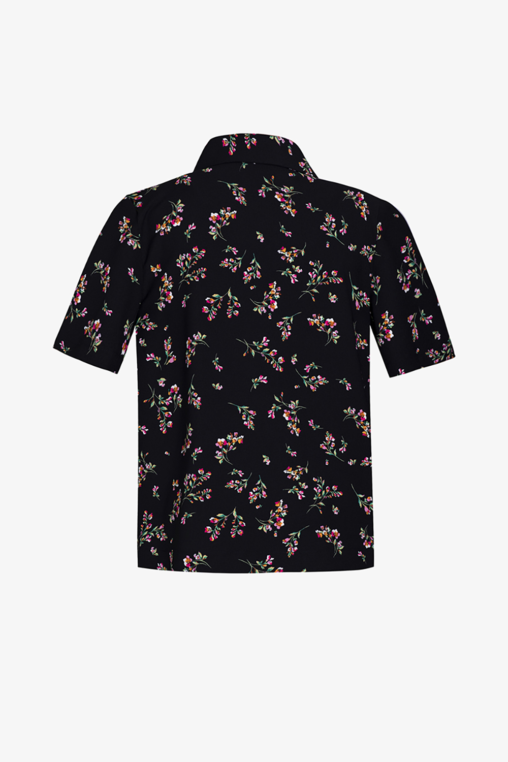 Áo sơ mi công sở nữ họa tiết hoa tay ngắn