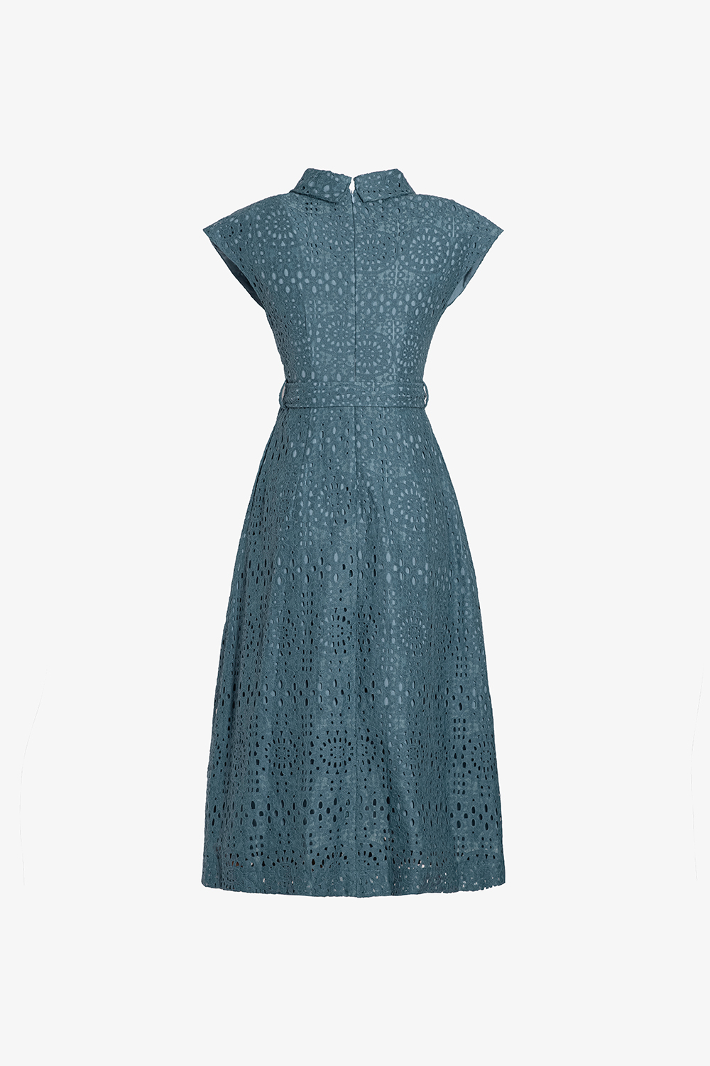 Đầm ren dáng chữ a màu xanh