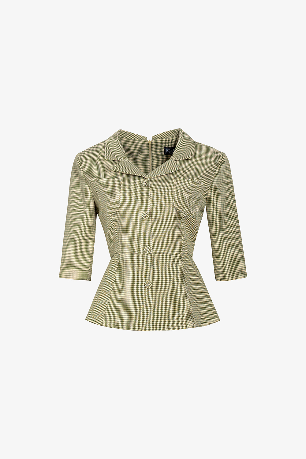 Áo kiểu caro nữ dáng peplum