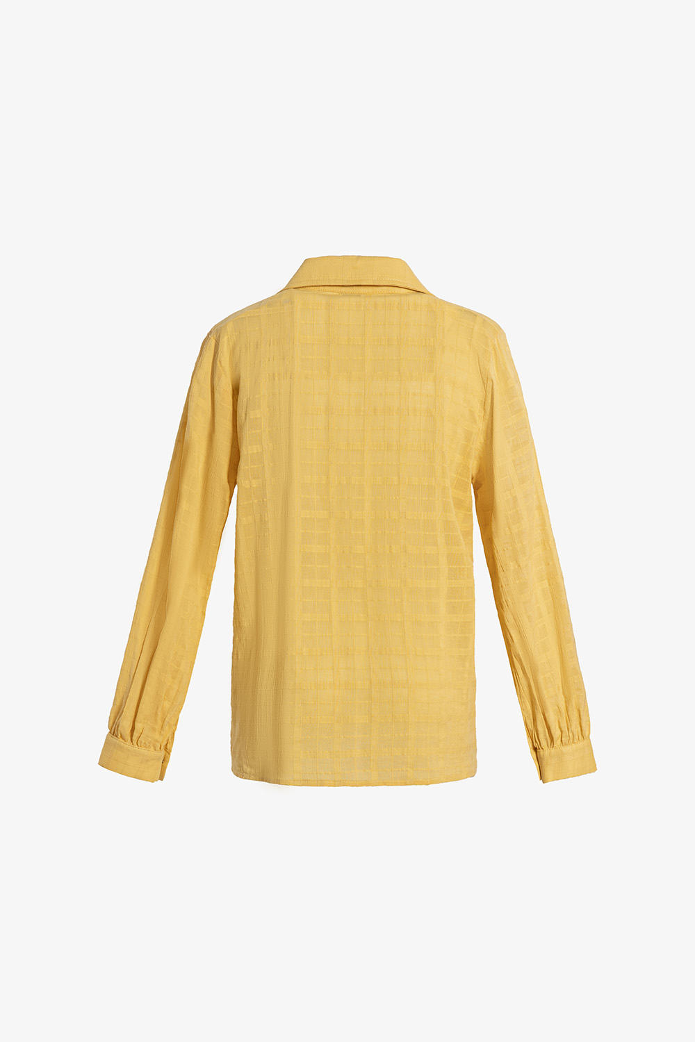 Áo sơ mi công sở nữ tay dài màu vàng