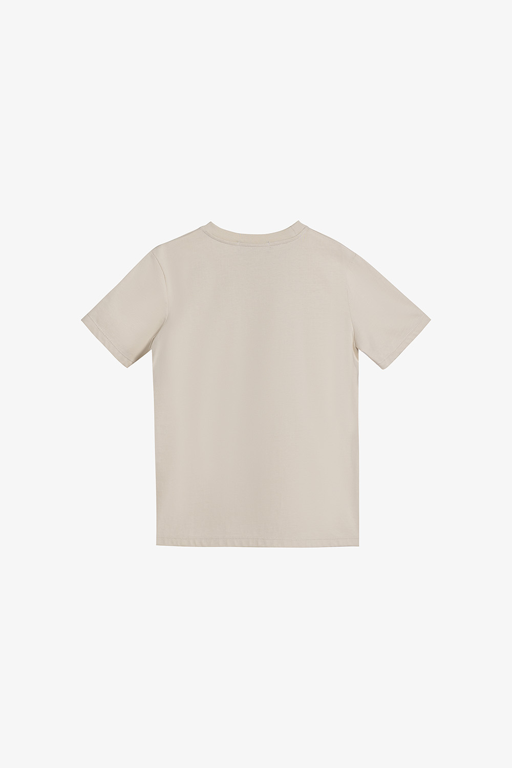 Áo thun nữ tay ngắn màu kem in hình