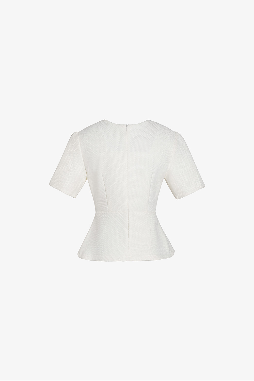 Áo peplum màu trắng phối hoa