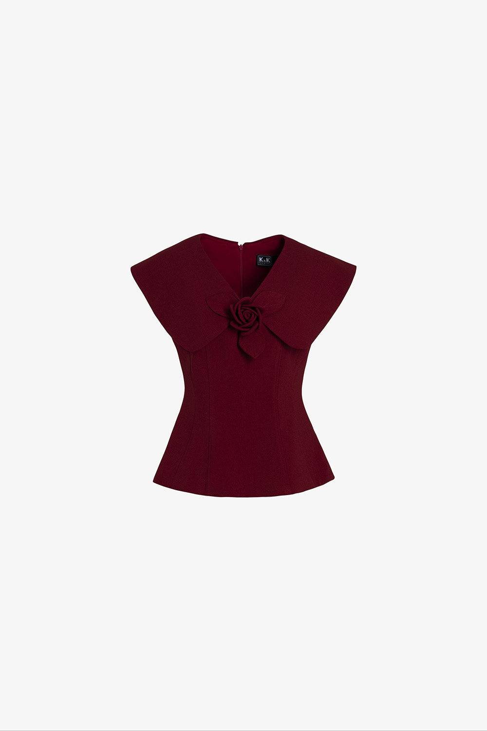 Áo kiểu cổ sen lớn đính hoa sang trọng