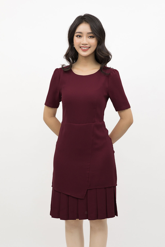 Đầm chữ A xếp ly KK91-28