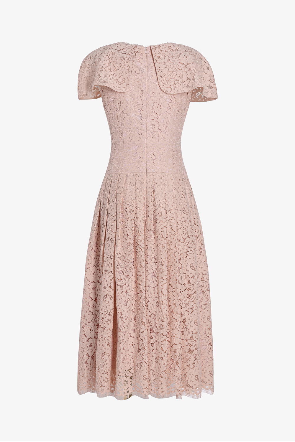 Đầm ren đi tiệc dáng dài xòe xếp ly đính hoa