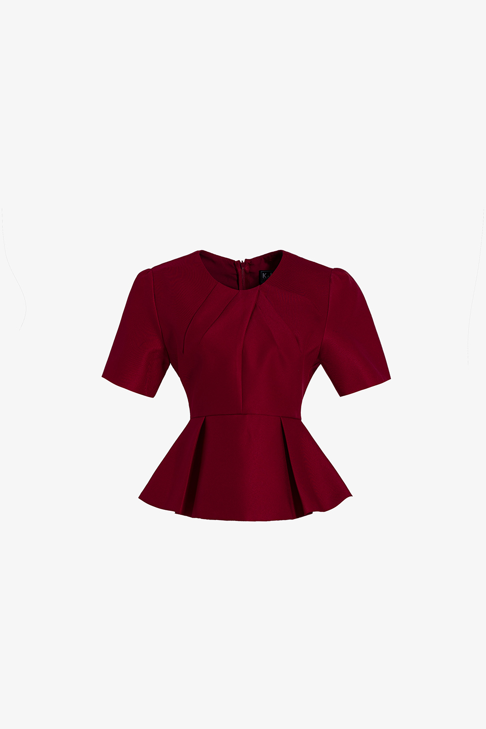 Áo kiểu nữ màu đỏ dáng peplum