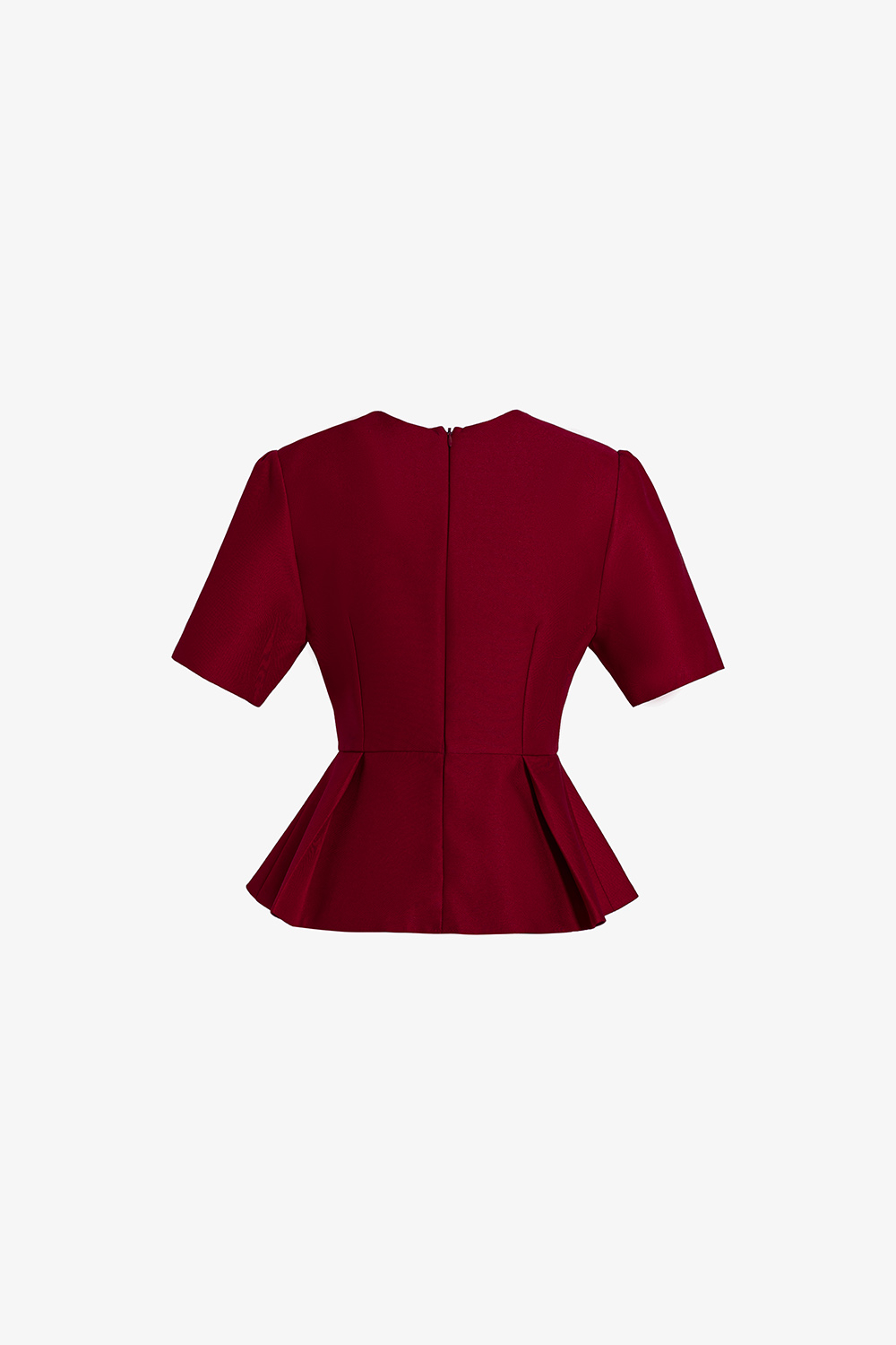 Áo kiểu nữ màu đỏ dáng peplum