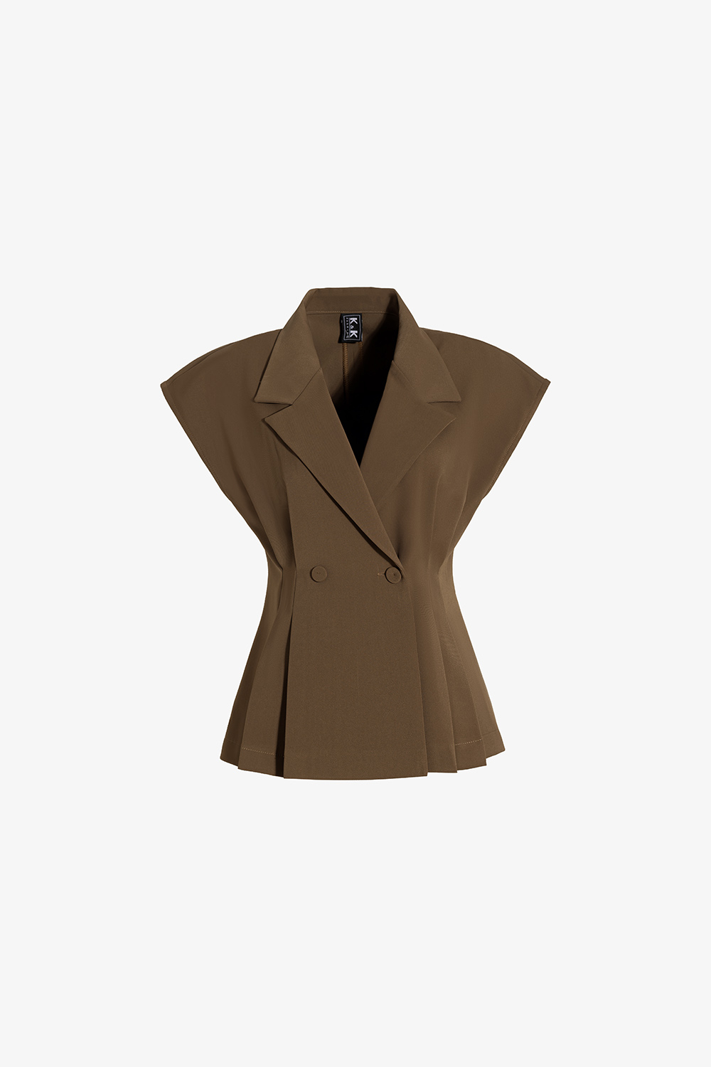 Áo kiểu công sở nữ màu nâu cổ đan tông