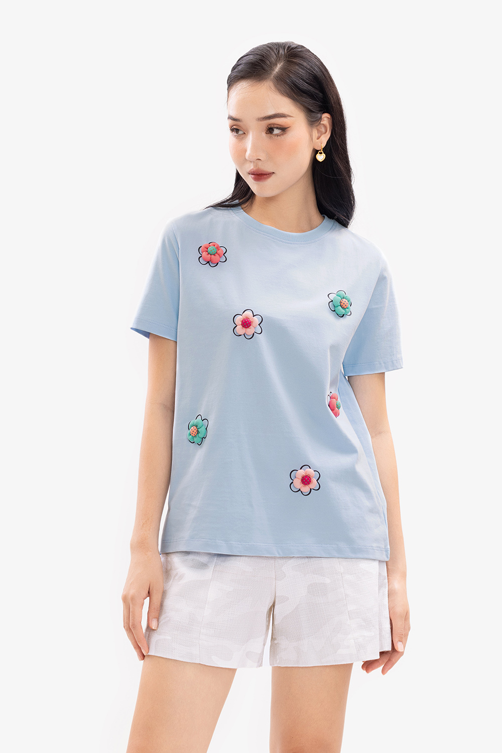 Quần short nữ 2 túi màu trắng