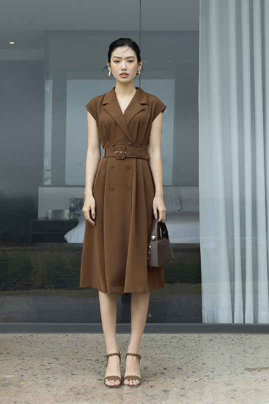 Đầm xòe công sở dành cho người béo KK167-05