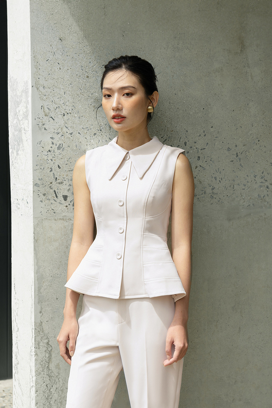 Áo peplum công sở nữ sát nách ASM18-34