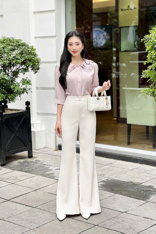 Quần tây ống suông công sở nữ ống loe nhẹ QCS06-02