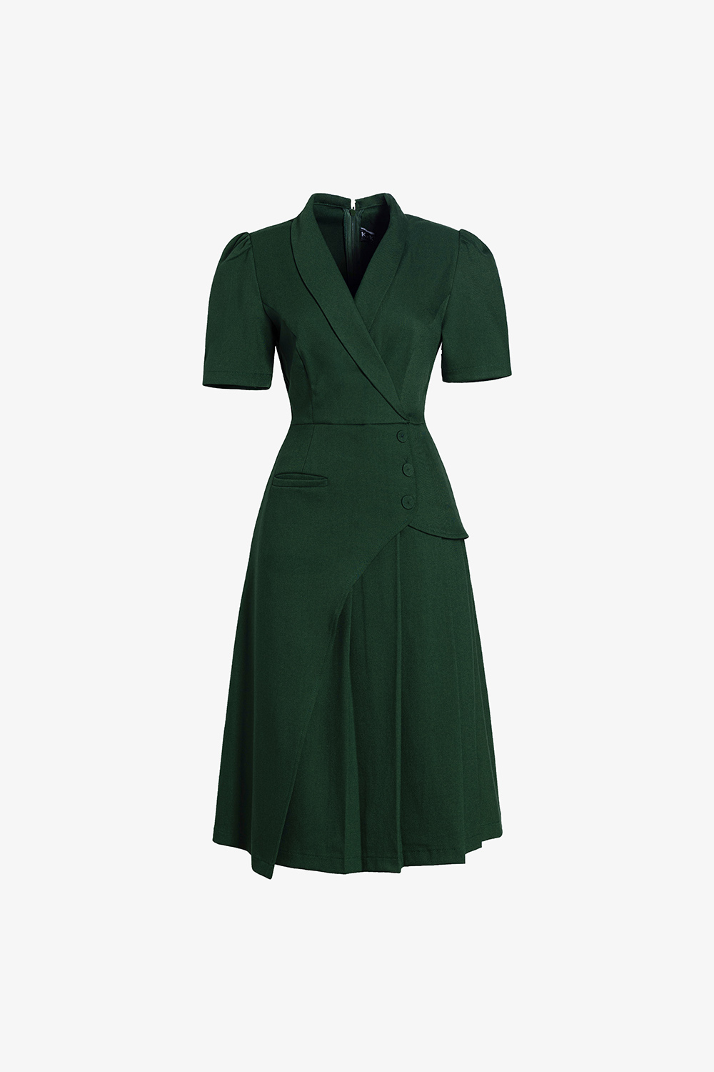 Đầm công sở dáng chữ A cổ đan tông