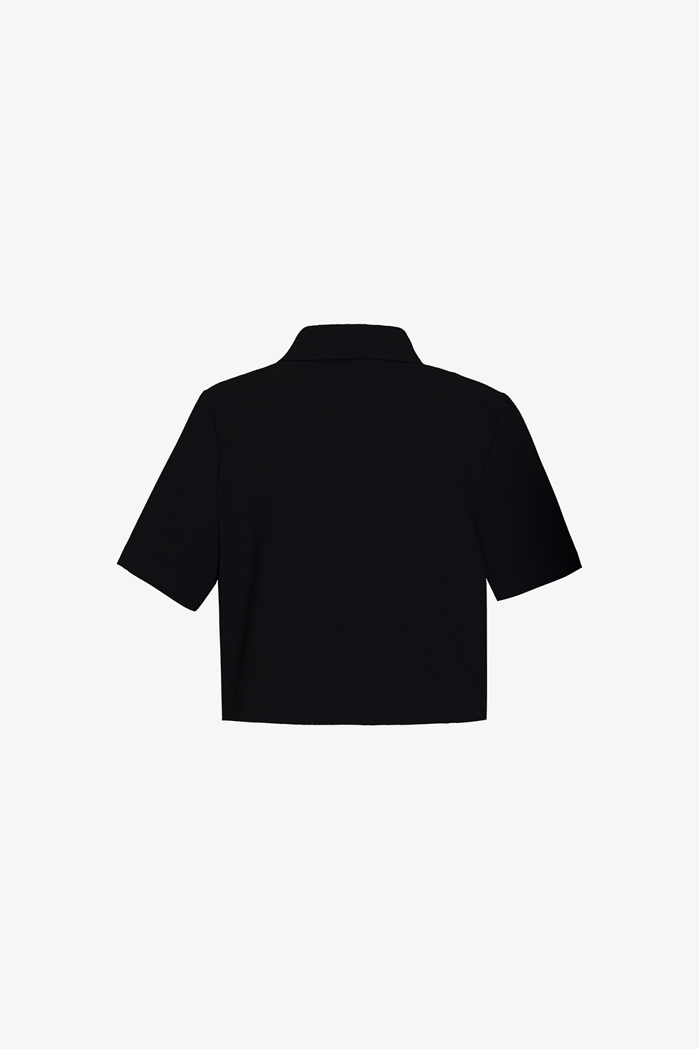 Áo kiểu nữ dáng suông ngắn màu đen