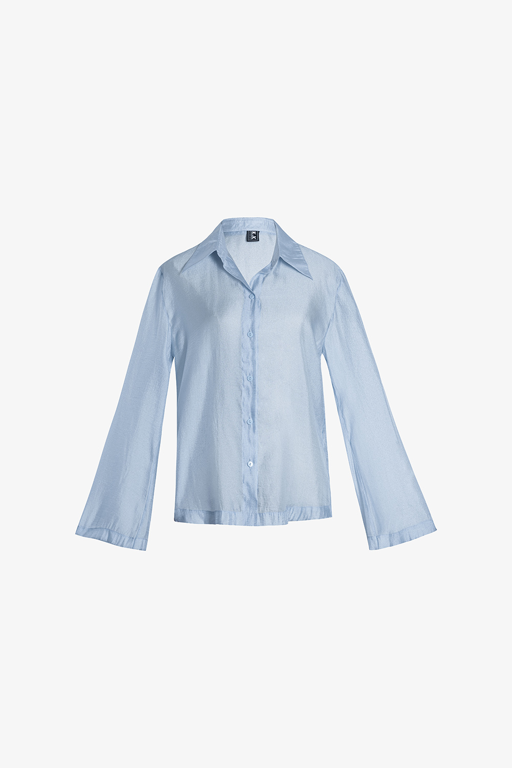 Áo sơ mi nữ màu xanh tay dài
