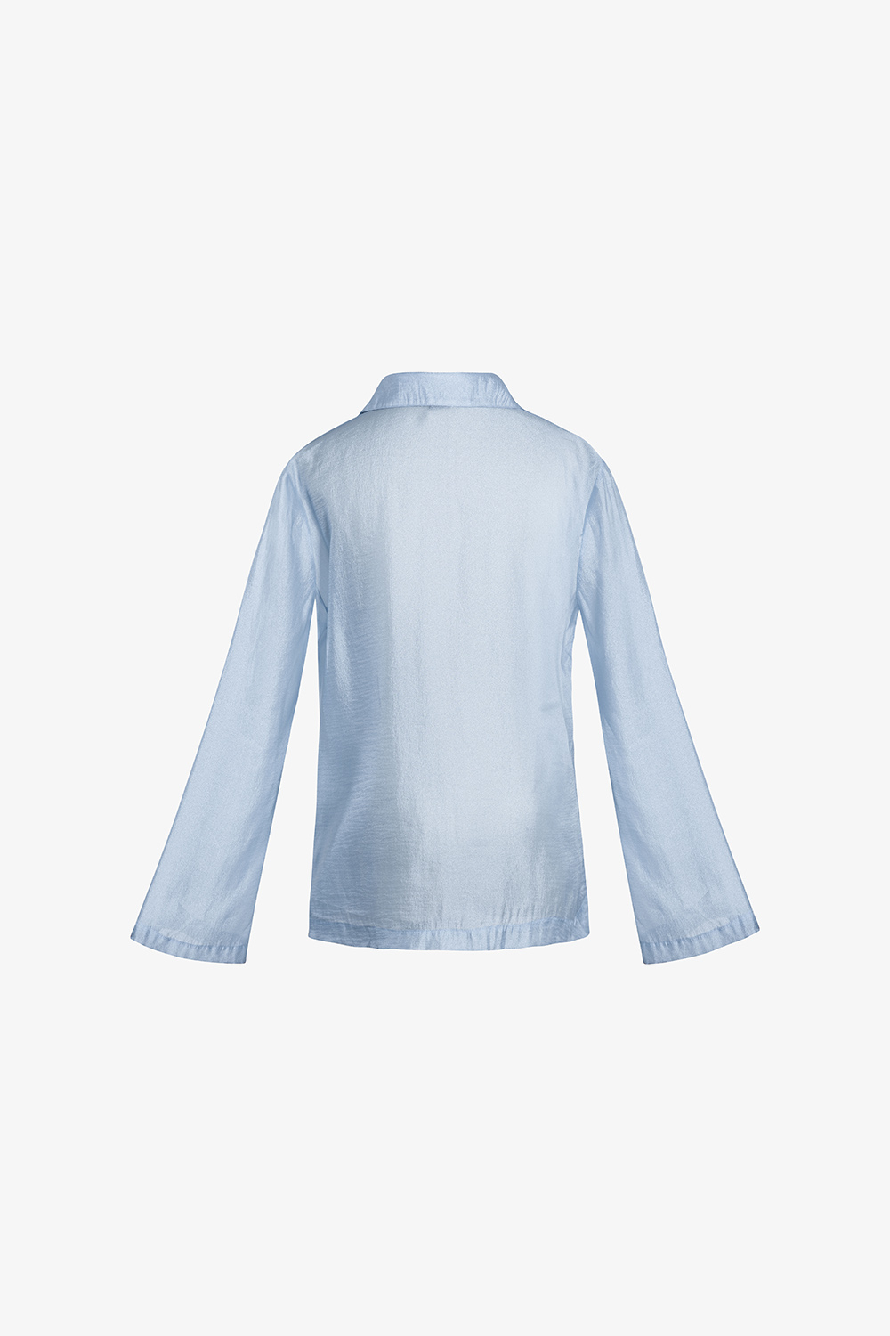 Áo sơ mi nữ màu xanh tay dài