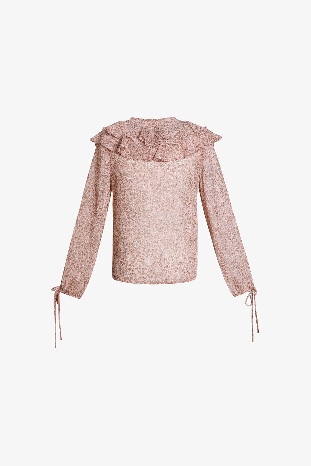 Áo kiểu nữ hoa nhí phối bèo