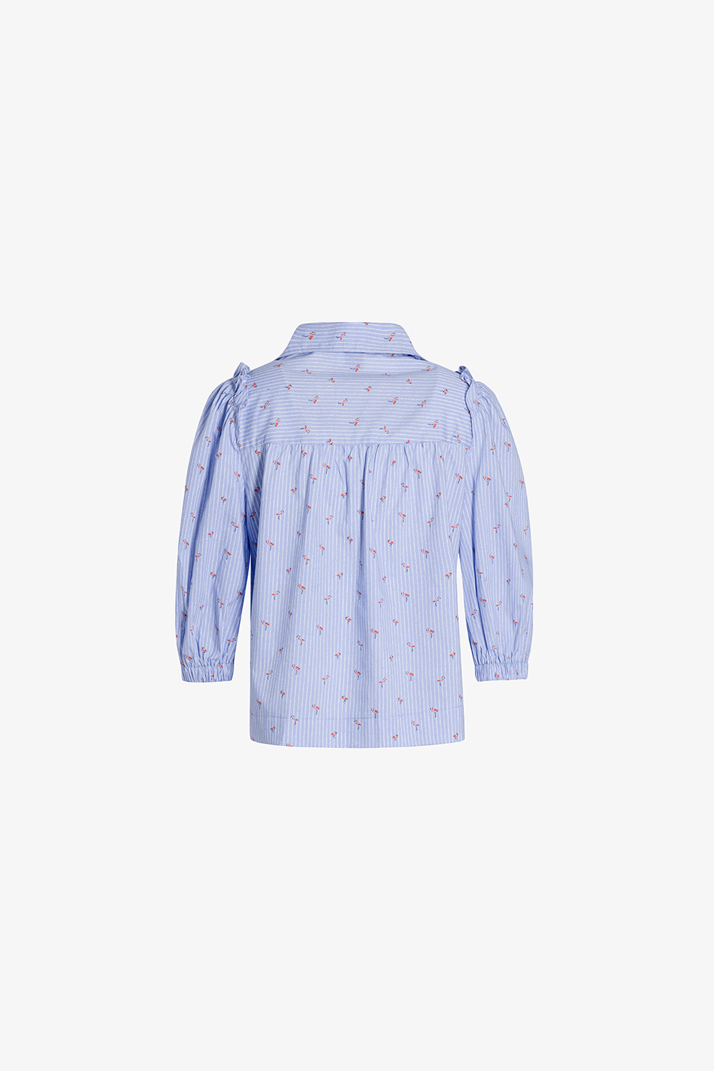 Áo sơ mi công sở nữ họa tiết tay phồng