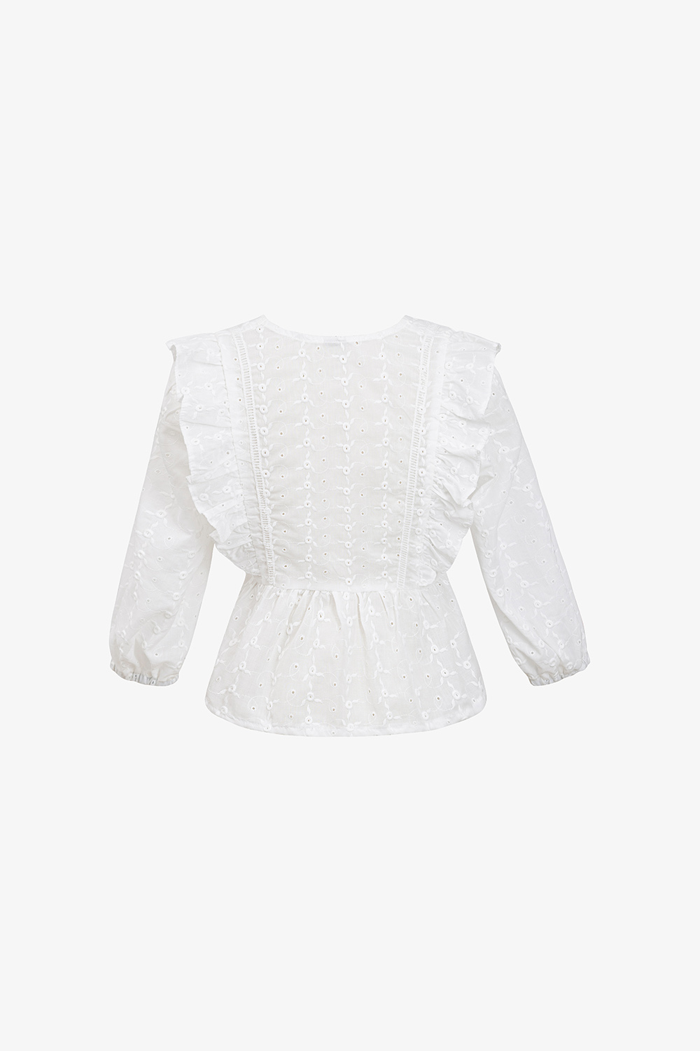 Áo kiểu công sở cổ v phối bèo