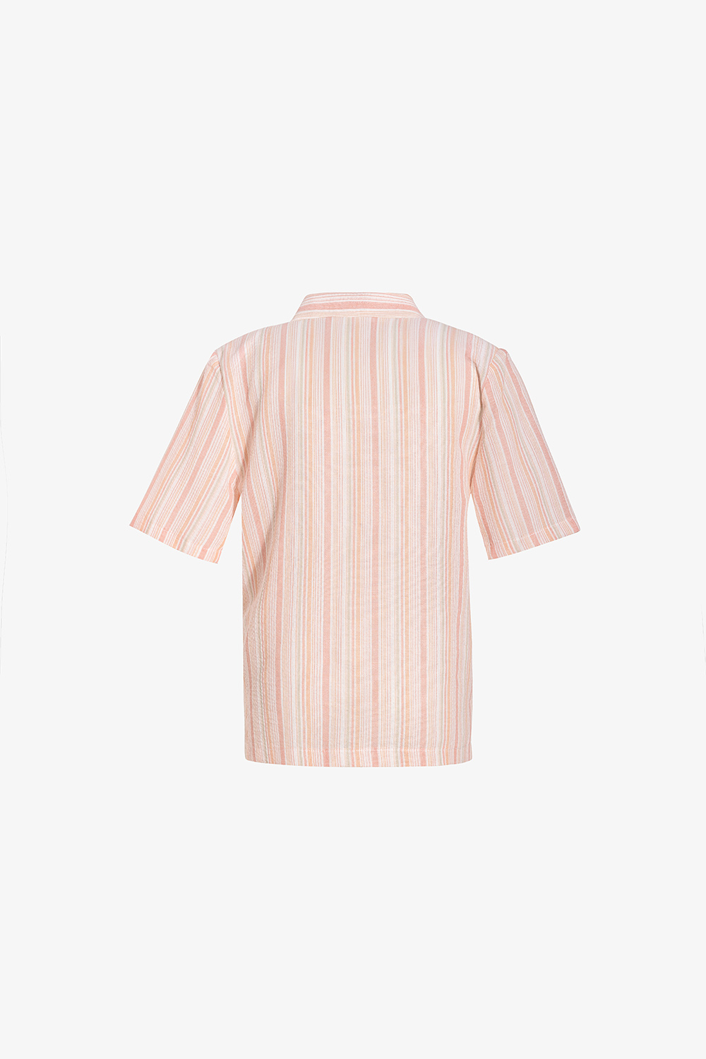 Áo sơ mi cổ đan tông họa tiết sọc