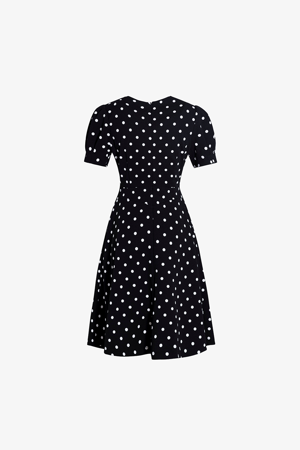 Đầm xòe chữ A họa tiết chấm bi