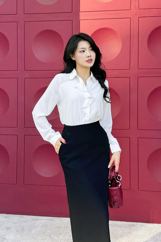 Áo sơ mi trắng công sở nữ tay dài ASM16-37