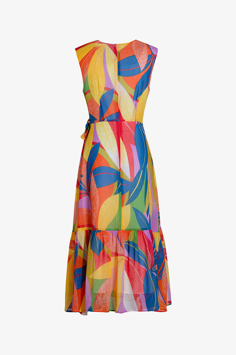 Đầm xòe dáng dài đuôi cá thắt nơ eo