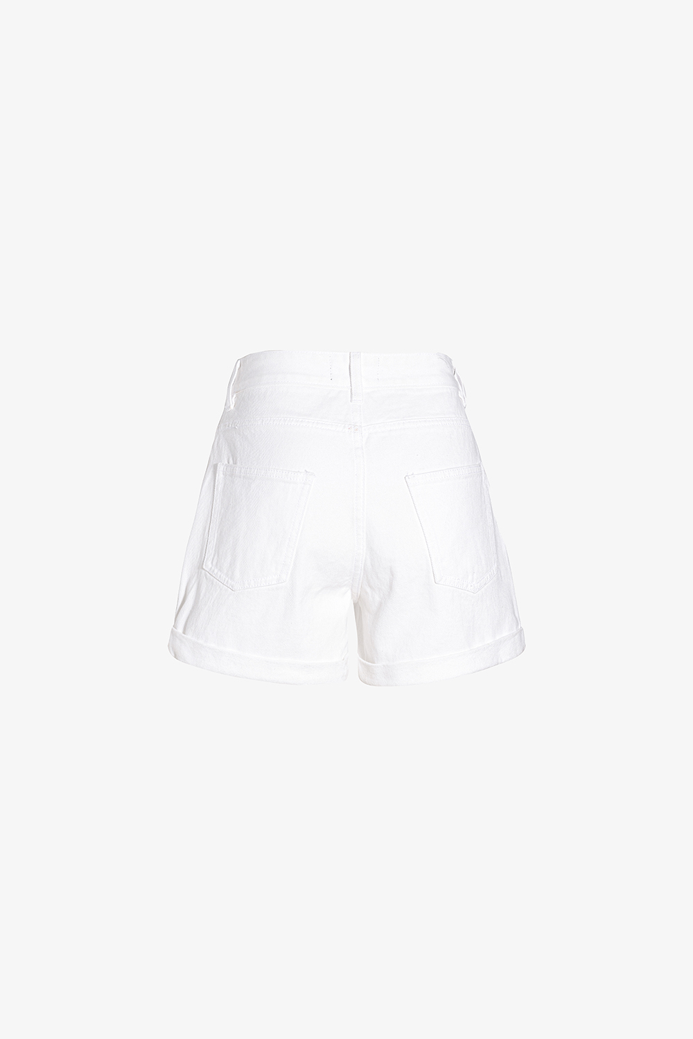 Quần đùi jean màu trắng phối túi