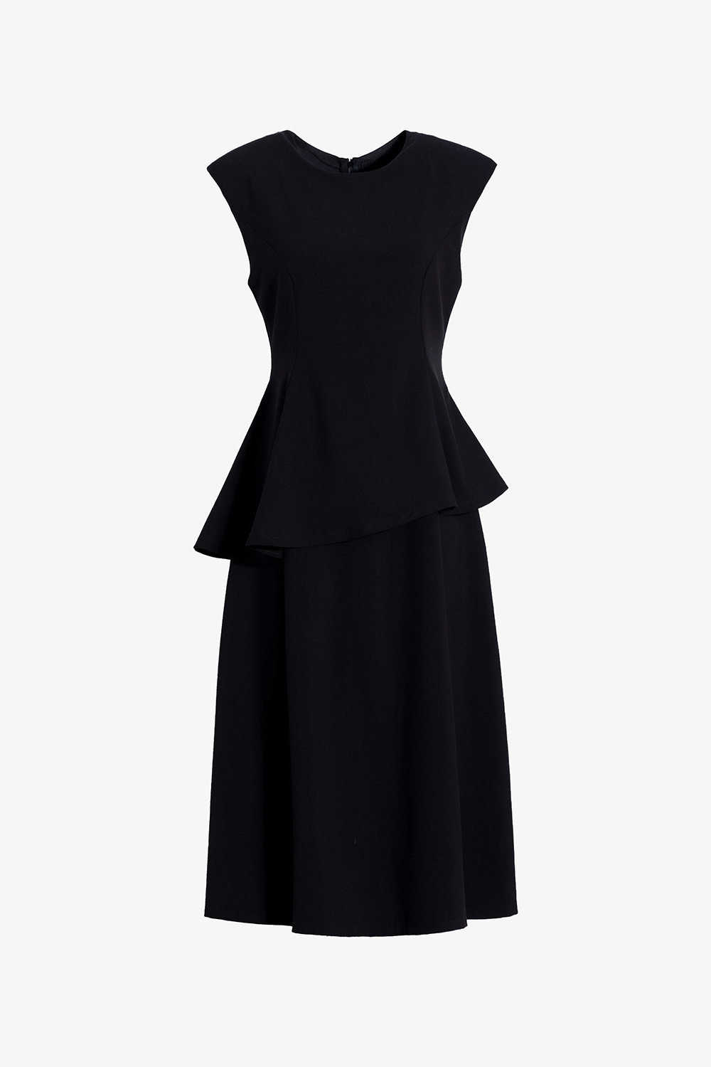 Đầm peplum công sở liền thân màu đen