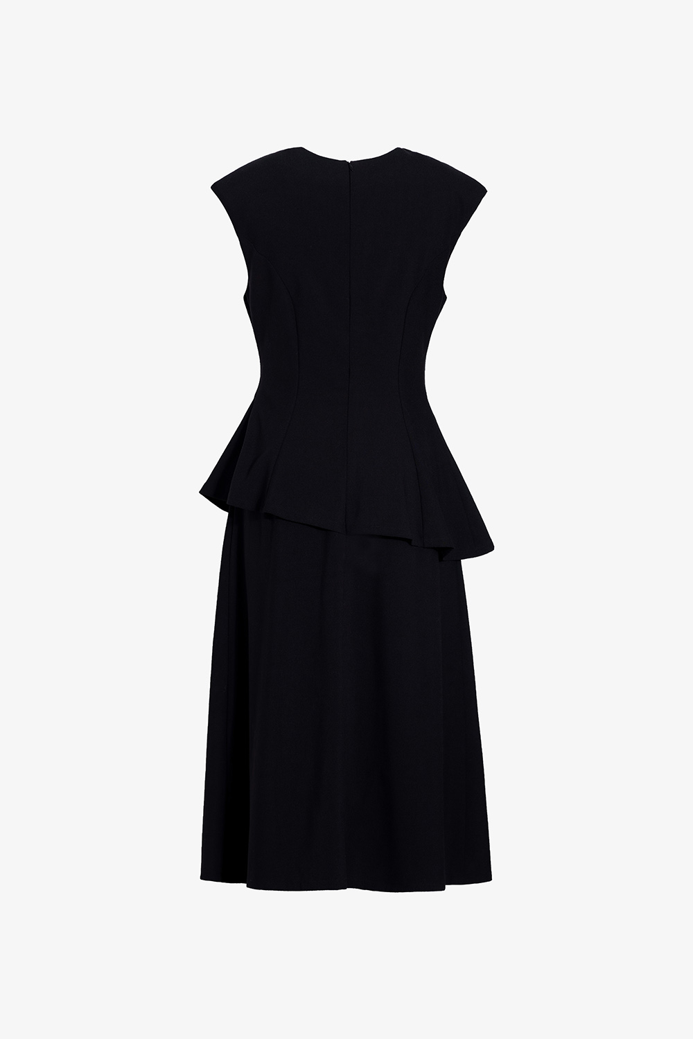 Đầm peplum công sở liền thân màu đen