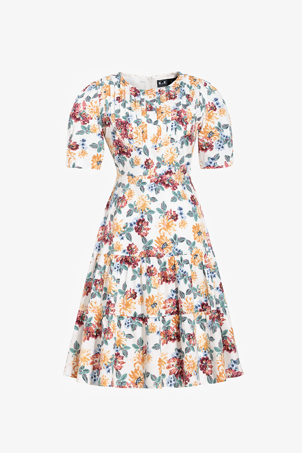 Đầm hoa dáng xòe đuôi cá