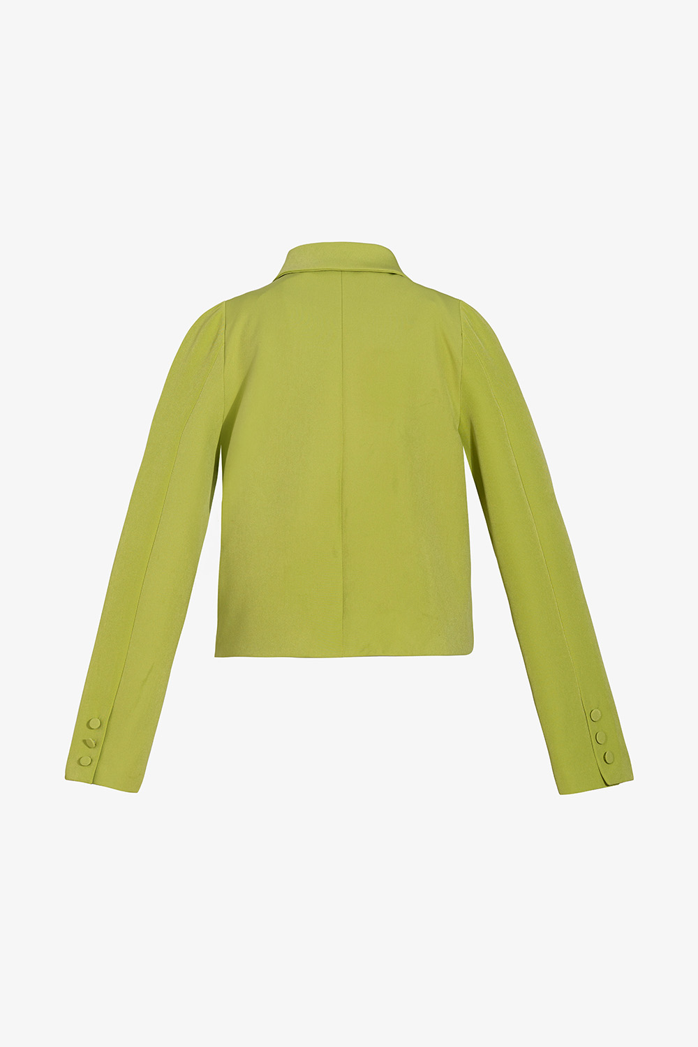 Áo khoác nữ màu xanh dáng suông tay dài