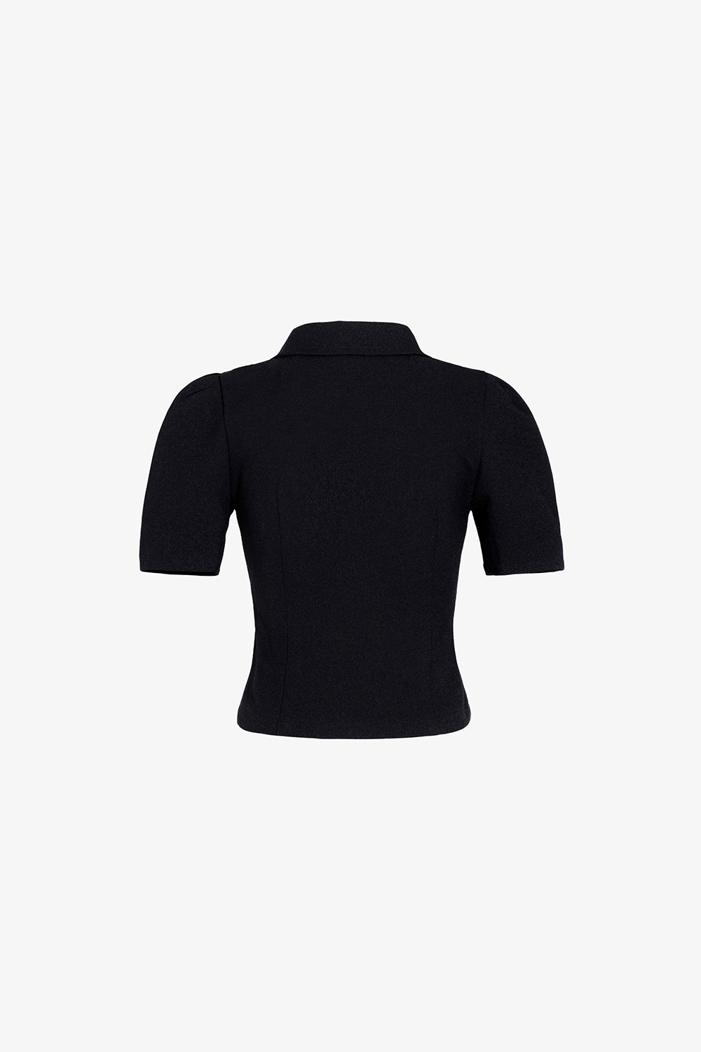 Áo kiểu công sở nữ màu đen tay ngắn