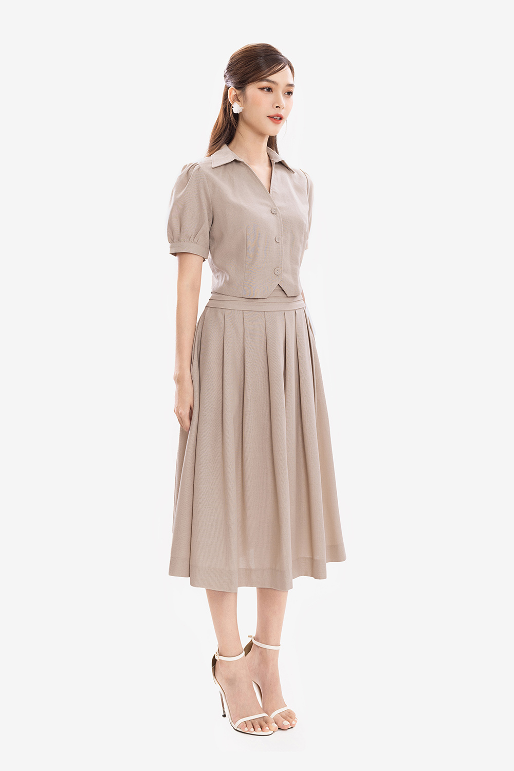 Áo kiểu nữ đẹp dáng croptop tay phồng