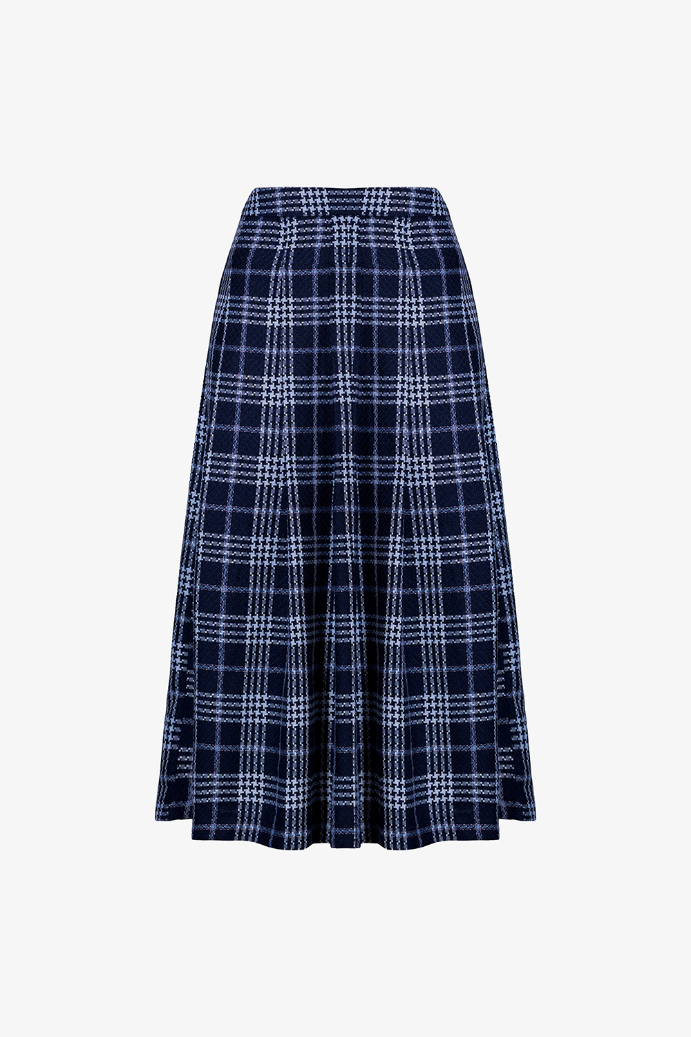 Chân váy caro dáng xòe dài xếp ly bản to