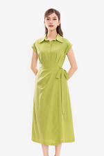 Đầm công sở wrap dress phối nơ