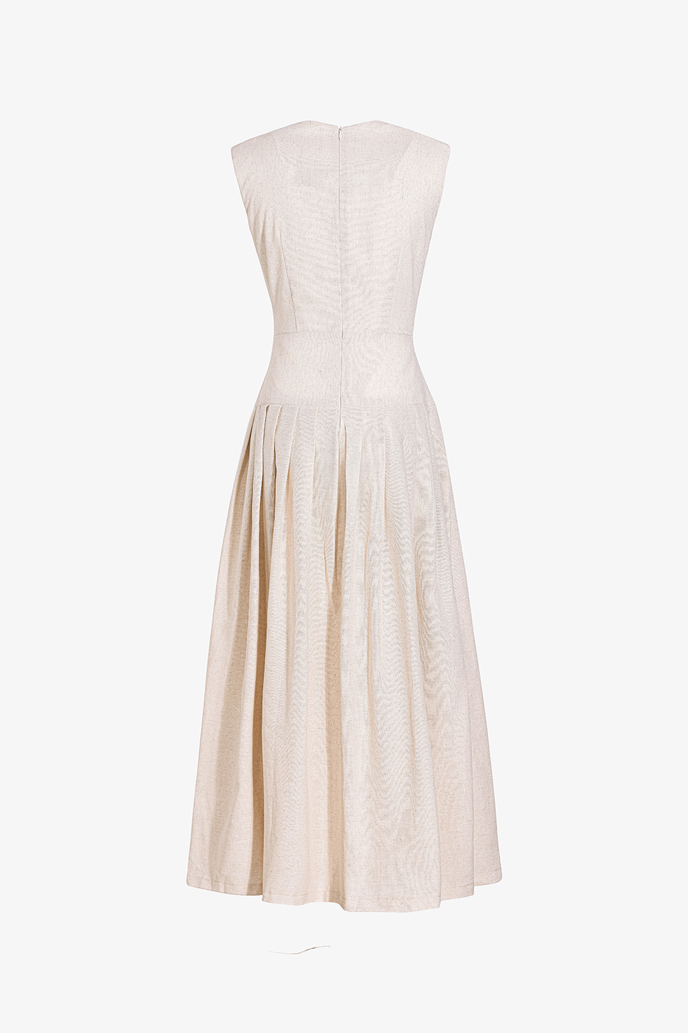 Đầm xòe xếp ly dáng dài sát nách